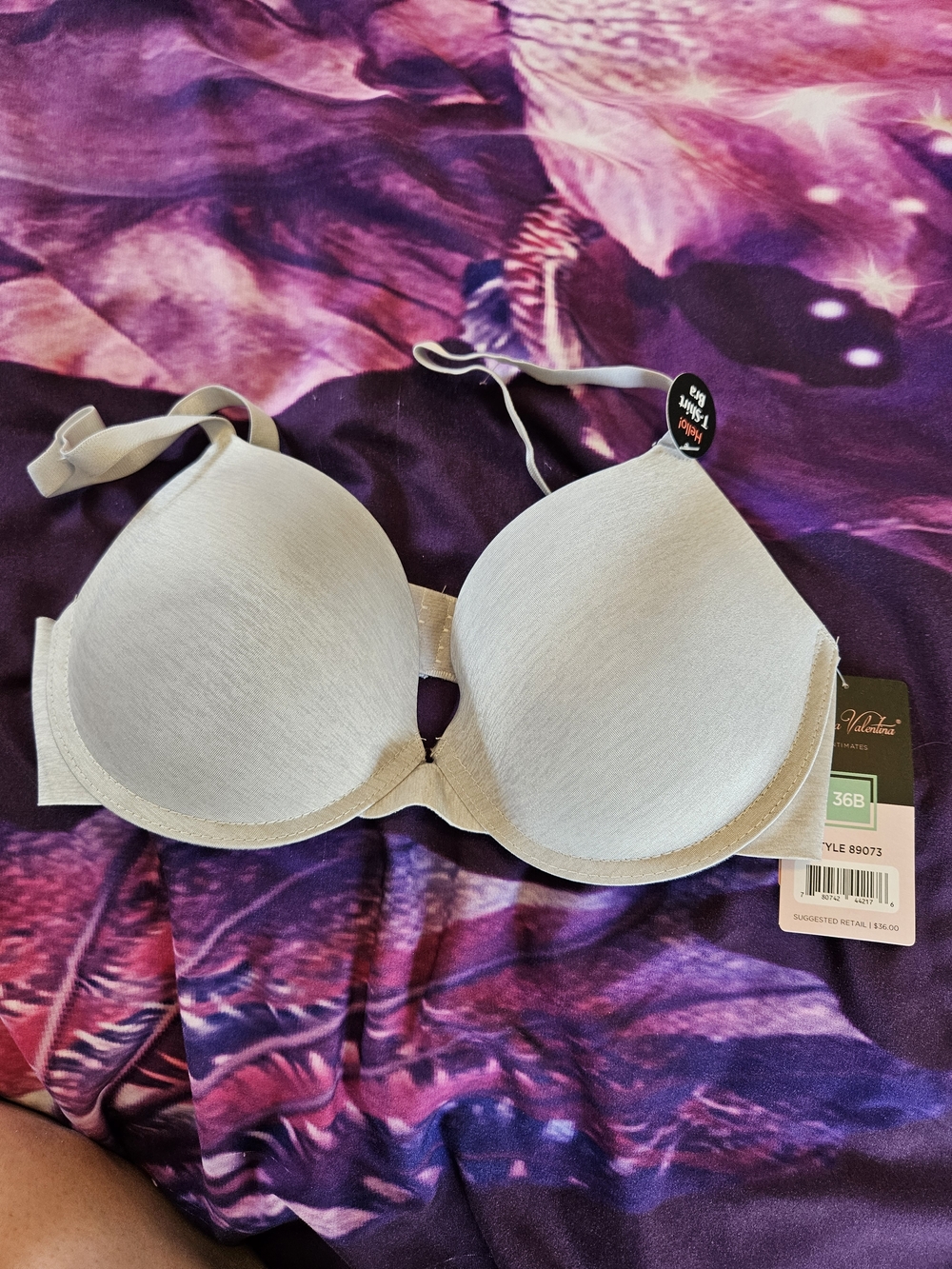 Valentina Light Gray Seamless Push-Up Bra 36B